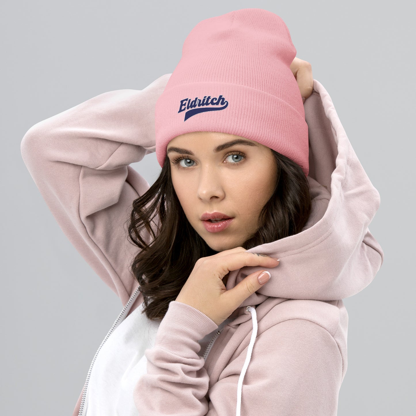Eldritch League Script – Vintage Lovecraftian Lettering Cuffed Beanie