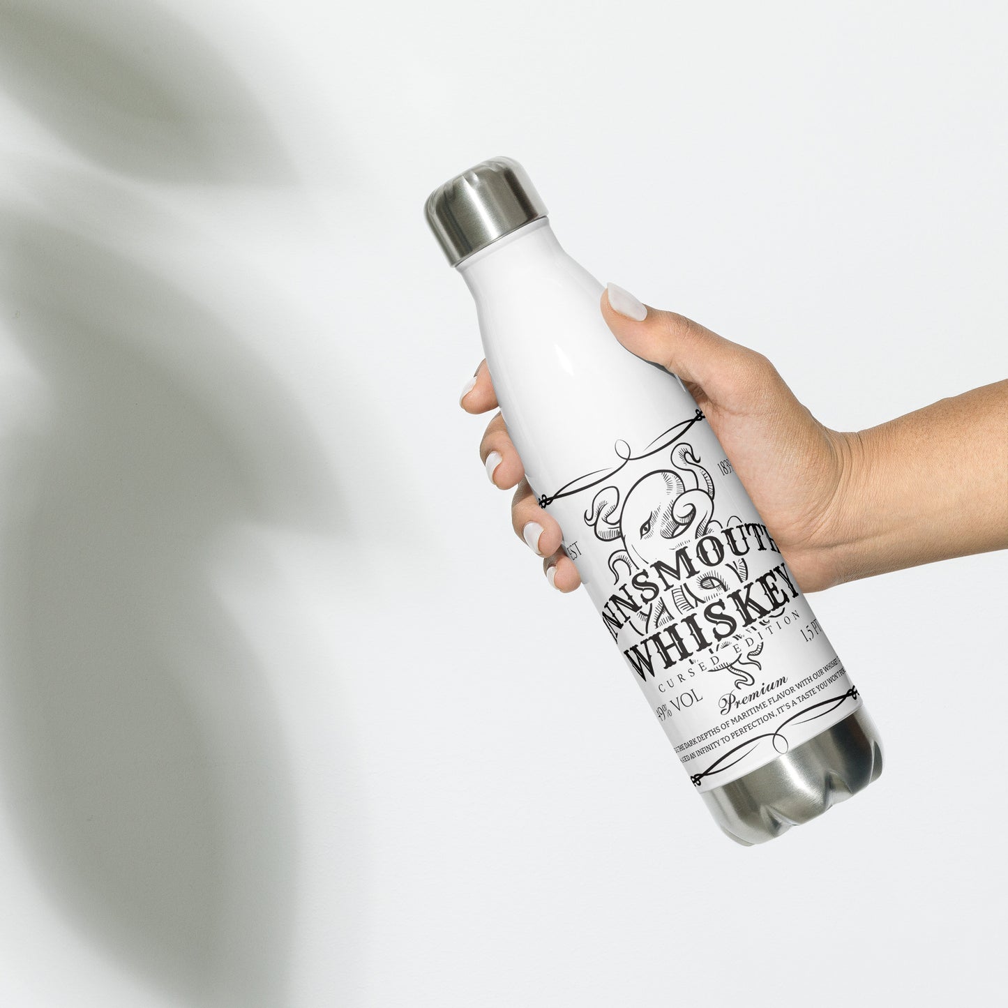 Innsmouth Whiskey Label Lovecraft Edelstahl-Wasserflasche