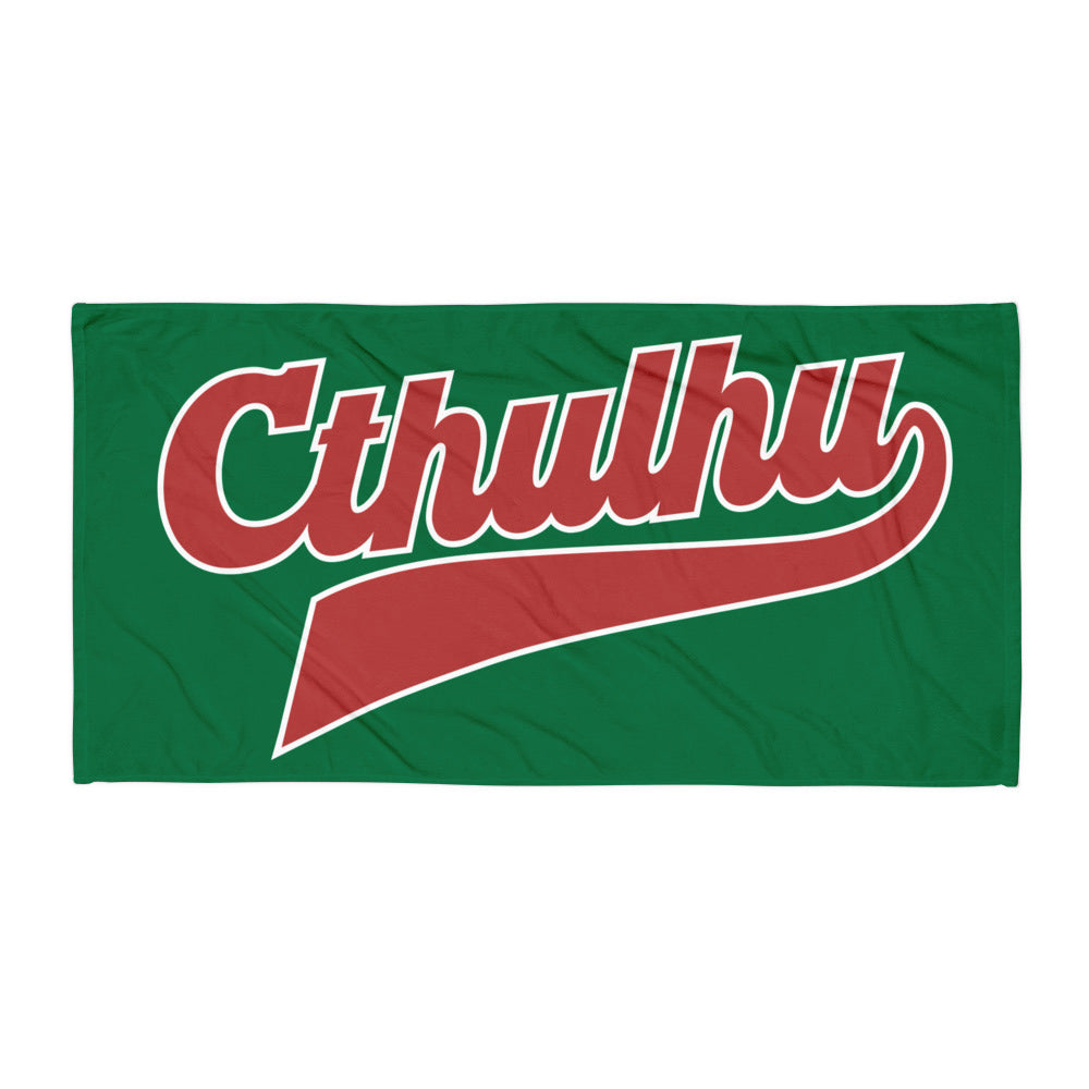 Cthulhu League Script – Vintage Eldritch Lettering Towel