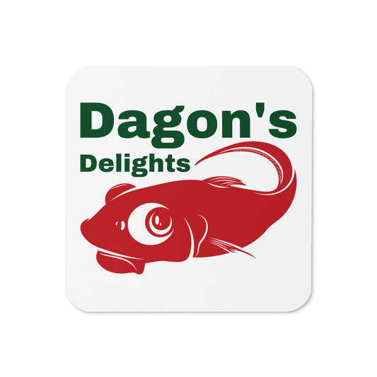 Dagon's Delights Seafood Cork-back coaster