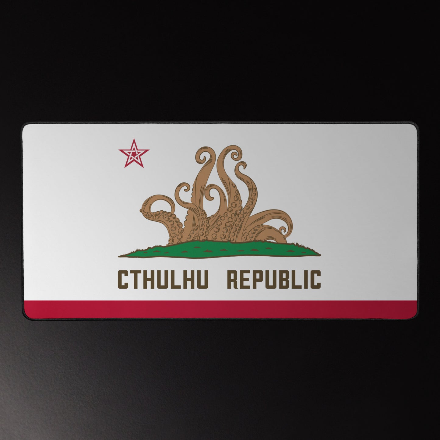 Cthulhu Republik Kalifornien Flagge Lovecraft Schreibtischmatte