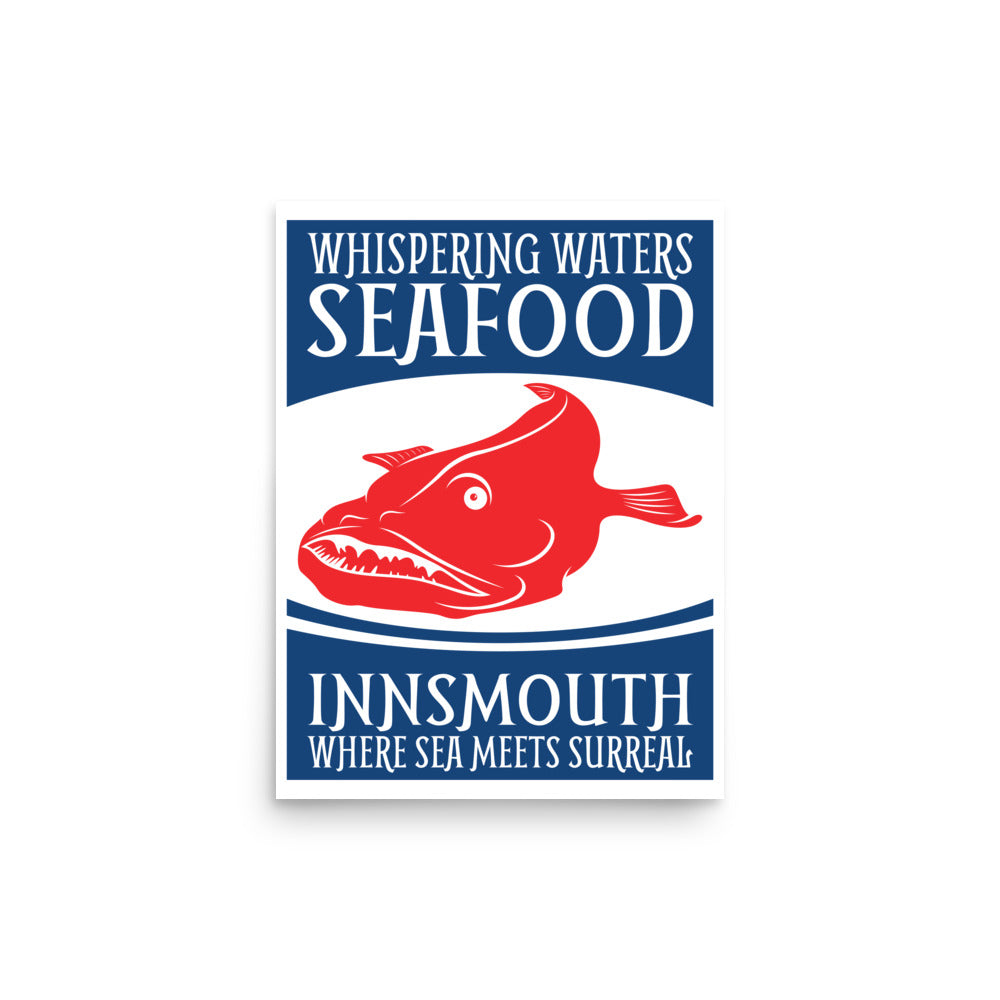 Póster Whispering Waters Mariscos Innsmouth