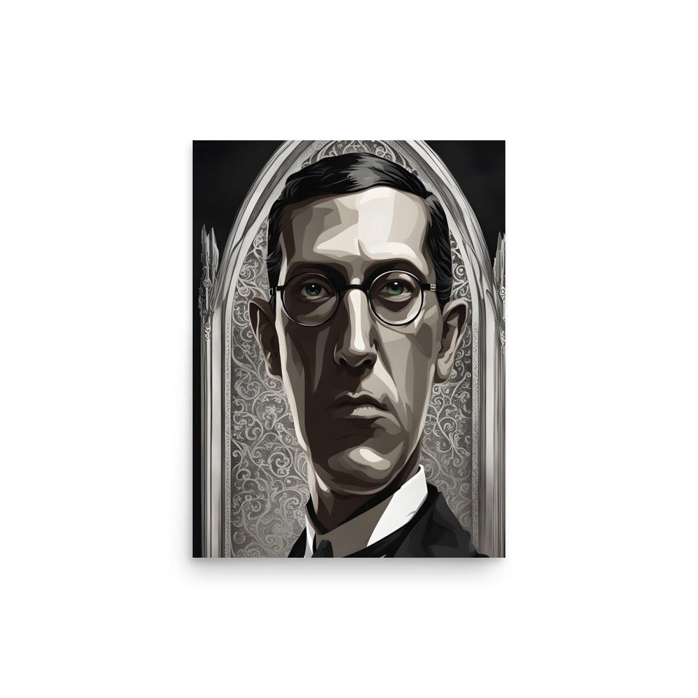 Portrait gothique de Lovecraft Poster