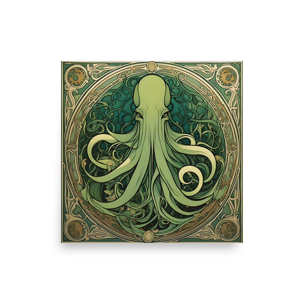 Póster Art Nouveau de Cthulhu