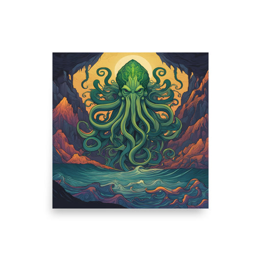 Simbolismo místico de Cthulhu Póster