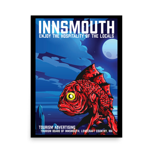 Affiche de voyage vintage d'Innsmouth, Lovecraft Poster