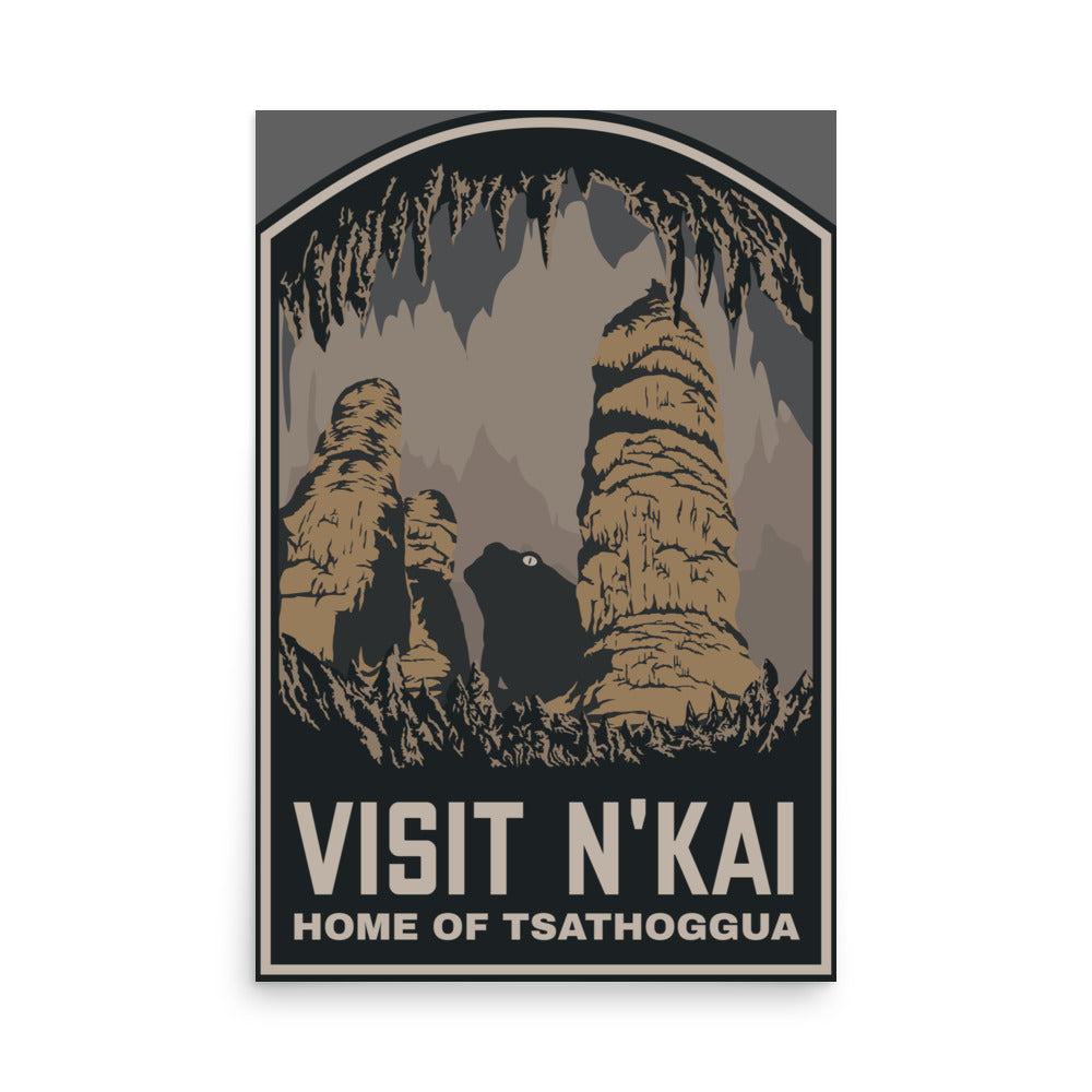 Visita el cartel de viaje de N kai Lovecraft Tsathoggua Póster