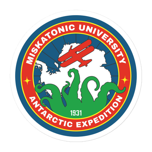 Pegatinas sin burbujas de la Expedición Antártica de la Universidad de Miskatonic