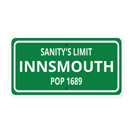 Innsmouth Street Sign Lovecraft Autocollants sans bulles