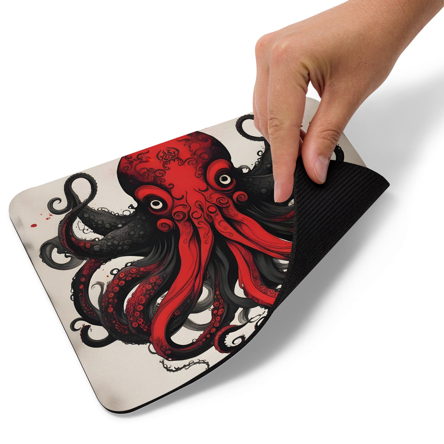 Tapis De Souris Peinture à l'encre asiatique Cthulhu