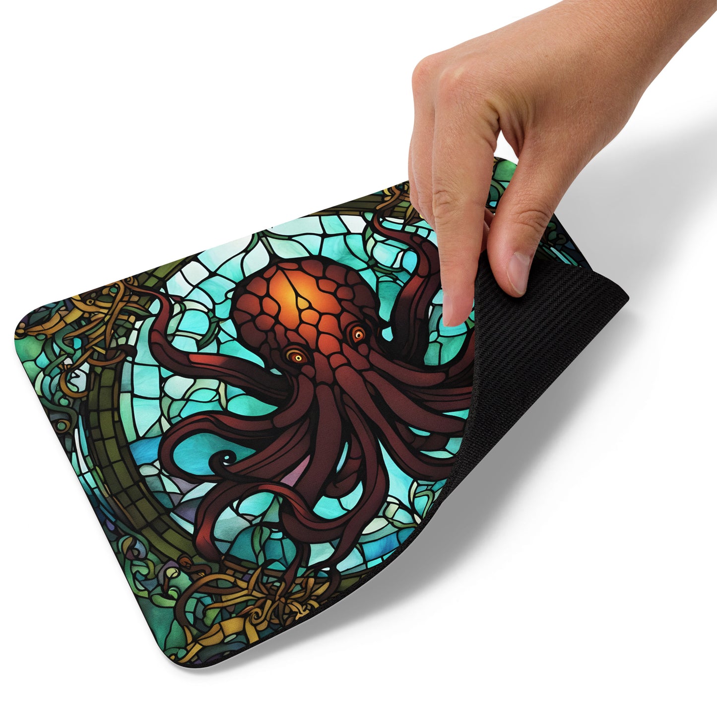 Cthulhu Stained Glass Mouse pad