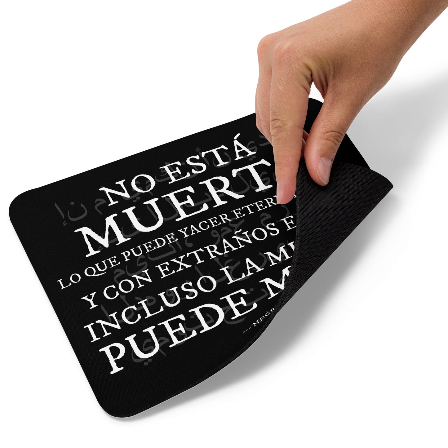 «No está muerto…» – El verso del Necronomicón en árabe y español Alfombrilla de ratón