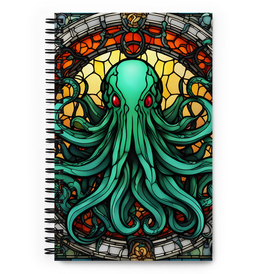 Cthulhu Stained Glass Spiral notebook