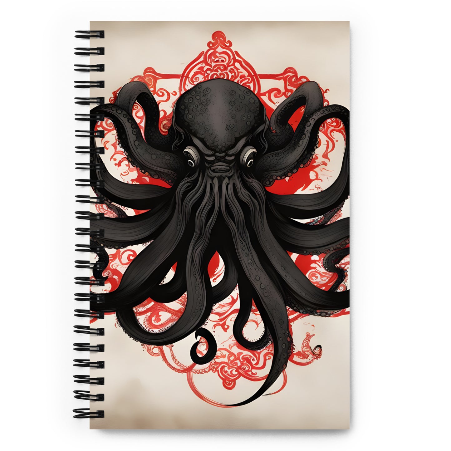 Pintura de tinta asiática de Cthulhu Cuaderno de espiral