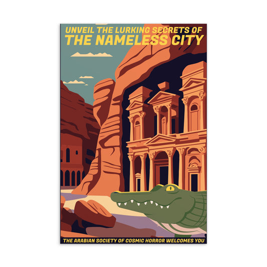 The Nameless City Travel Poster Lovecraft Cthulhu Standard Postcard