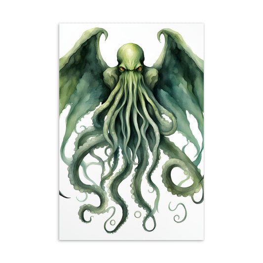 Cthulhu Watercolor Painting Standard Postcard