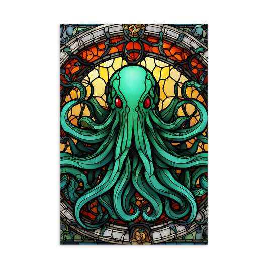 Postal estándar del vitral de Cthulhu