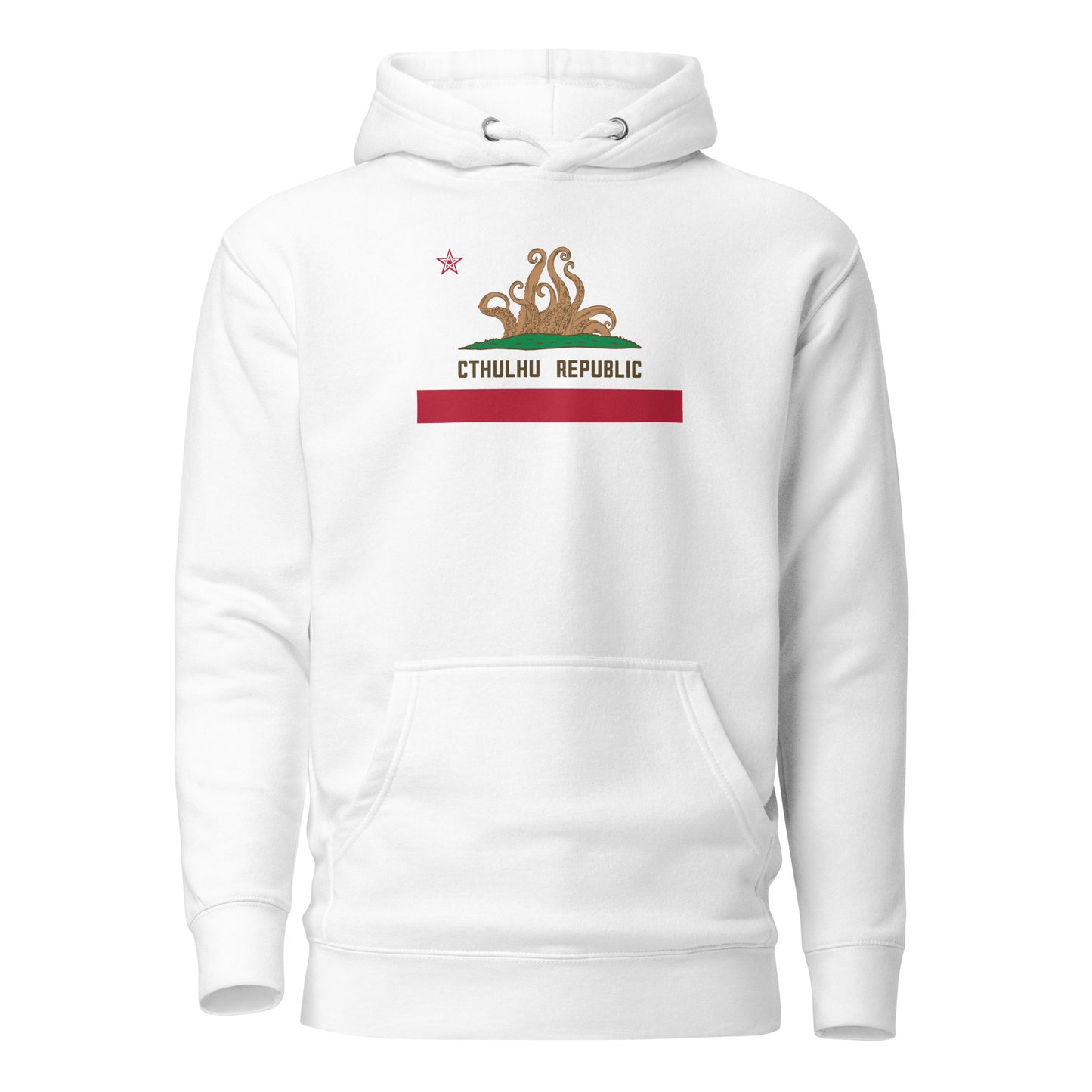 Sudadera con capucha unisex con bandera de California de la República de Cthulhu