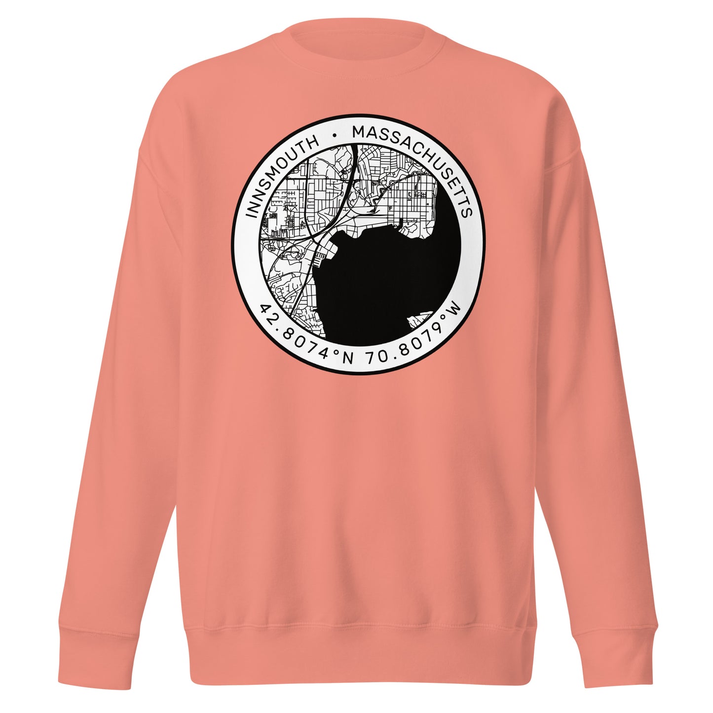 Innsmouth City Map Lovecraft Unisex Premium Sweatshirt