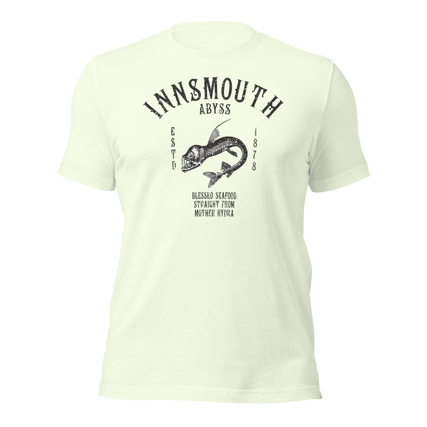 Innsmouth Mariscos Pescado de aguas profundas Viperfish Camiseta unisex