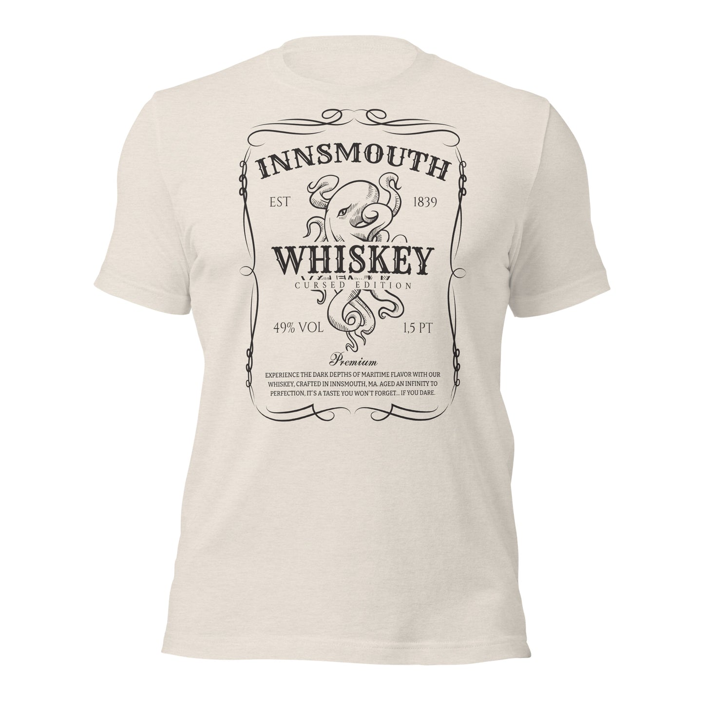 Camiseta unisex Innsmouth Whiskey Label Lovecraft