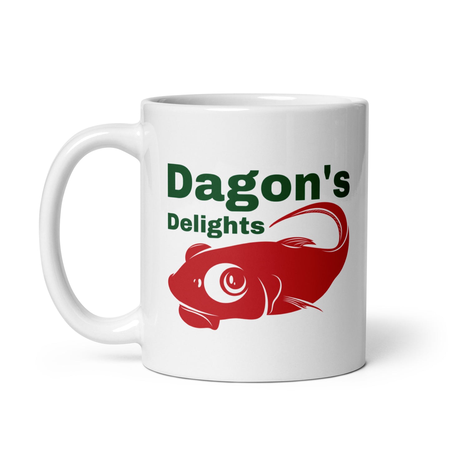 Dagon's Delights Seafood Tasse brillante blanche