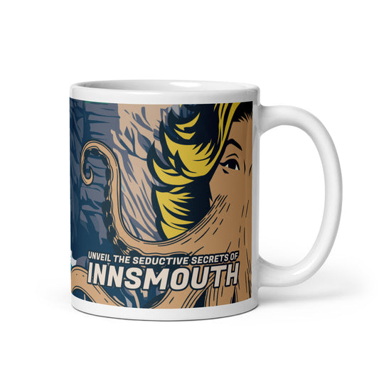 Innsmouth Woman Cthulhu Travel White glossy mug