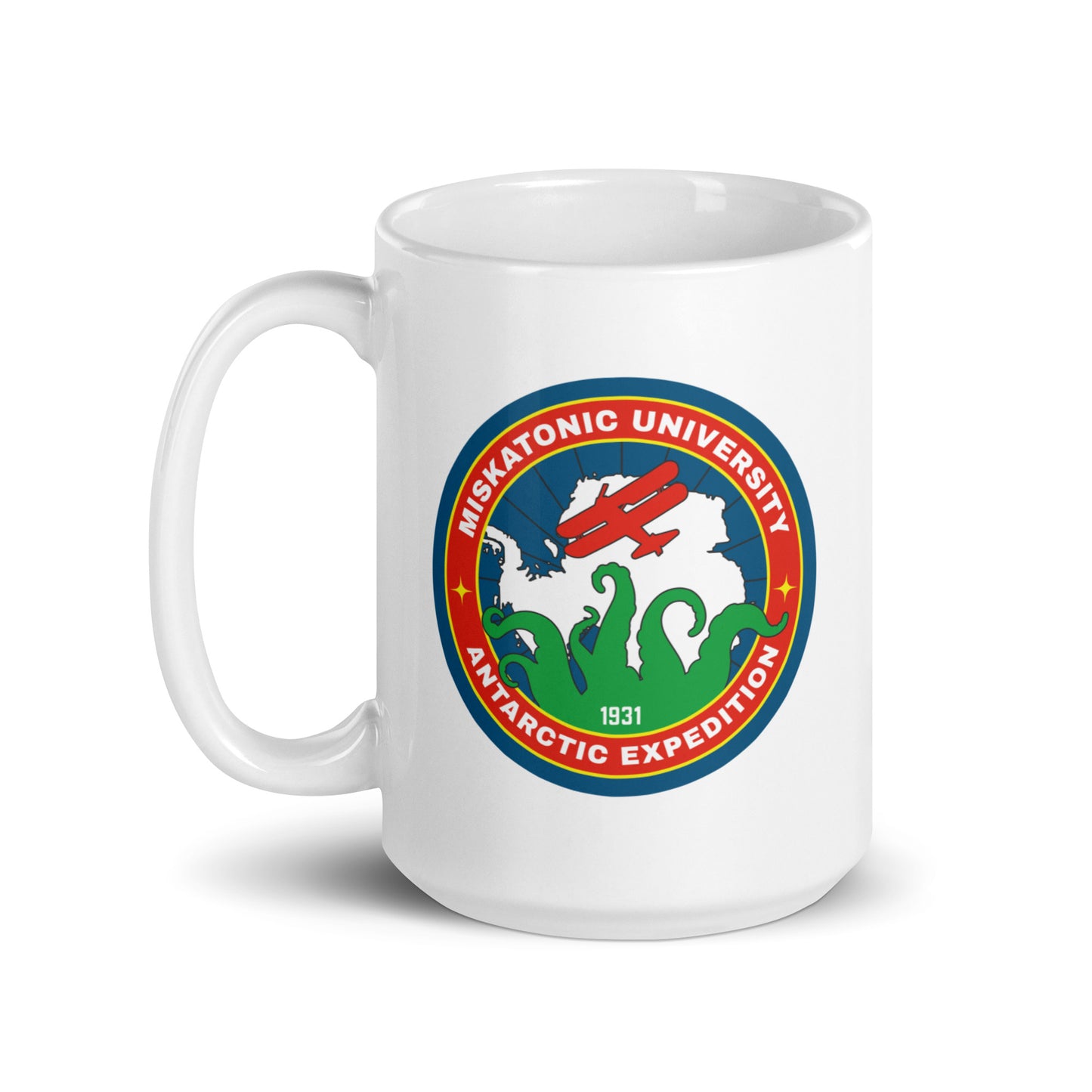 Miskatonic University Antarctic Expedition White glossy mug