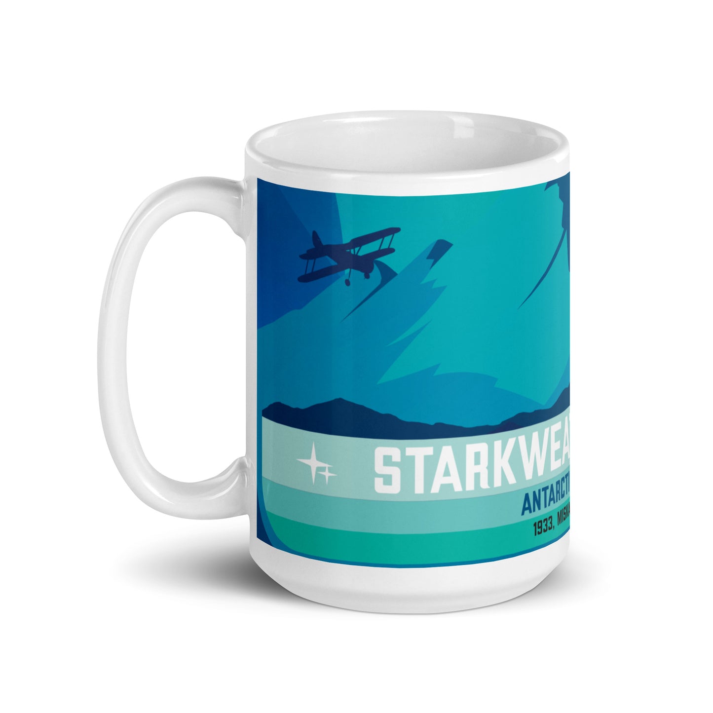 Starkweather-Moore Expedición Antártica Taza blanca brillante